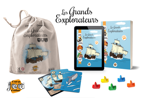 Les Grands Explorateurs - Jeu de société pédagogique C'est un jeu d'enfant Marion Salvat